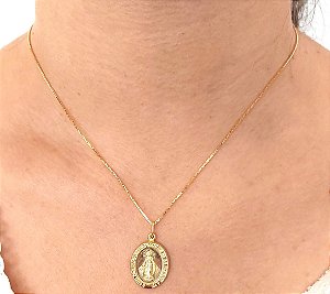 Corrente Prata 925 com pingente de santa
