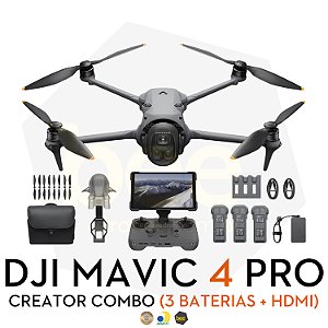 Drone Dji Mavic 4 Pro Creator Combo ( c/ tela e saída HDMI ) BR Anatel