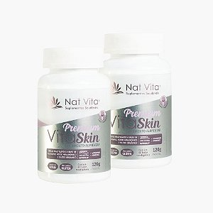 kit 2un Colágeno Vitaskin Premium 60 Balas Mastigáveis