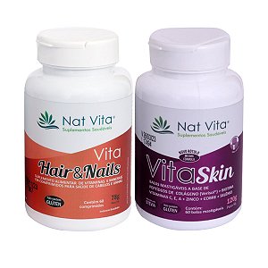 Kit Vita Skin 60 Balas MAIS  Vita Hair e Nails 60 Cpr