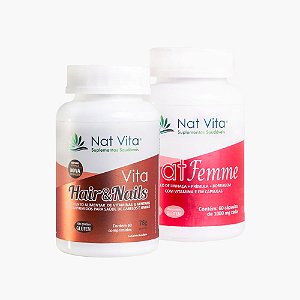 Kit Nat Femme 60 Cáps  MAIS Vita Hair 60 Cpr.