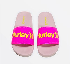 Chinelo Slide Hurley One&Only Feminino Cor Rosa Neon