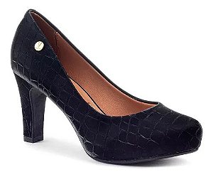 Scarpin Vizzano Meia Pata Salto Alto Feminino Cor Preto