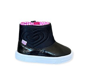 Bota WorldColors Infantil Bebê Feminino Cor Preto