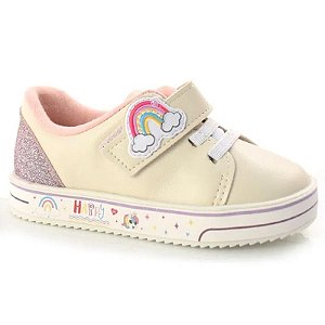 Tênis Molekinha Infantil Feminino Cor Off White