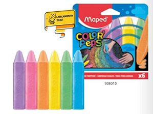 Giz de Chão Maped Color Peps  c/6 cores