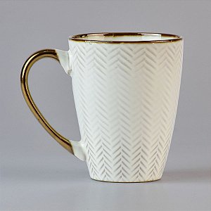 Caneca Texturizada Gold Chevron