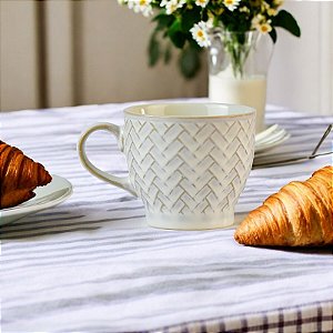 Caneca Trançada Branca 200ml
