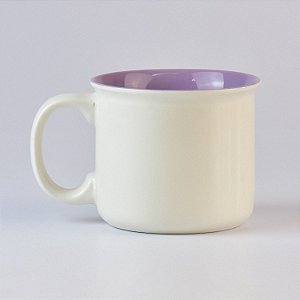 Caneca Branca Color Roxa