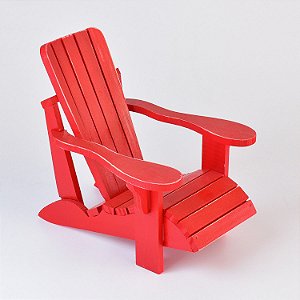 Enfeite Miniatura Cadeira de Praia Vermelha