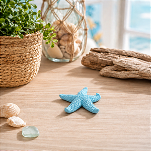 Enfeite Estrela do Mar Azul 11cm