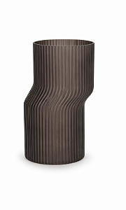 Vaso Fosco Ziggy Cinza 20cm