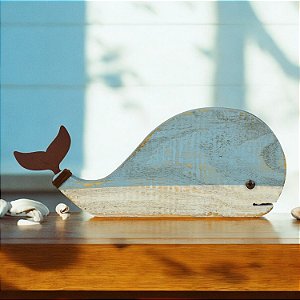 Enfeite Baleia de Mesa 28 cm