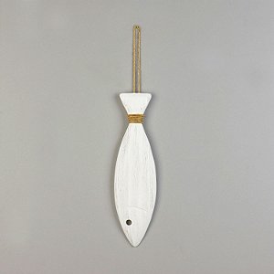 Enfeite Peixe Pendurado Branco 30cm