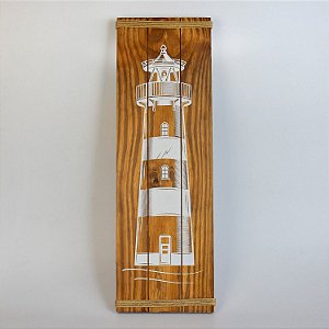 Quadro Náutico Farol Marrom