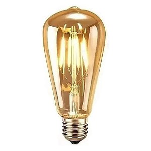 Lâmpada LED Retrô Amarela 8W Bivolt