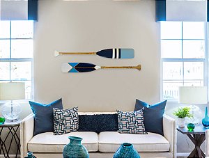 Jogo c/2 Remos Canadenses Branco e Tons de Azul 100cm