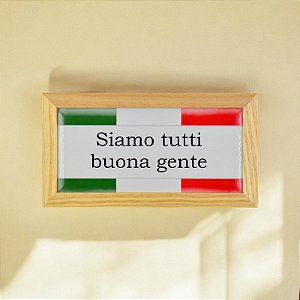 Quadro em Cerâmica Siamo Tutti - 15,5x29x3,5 cm