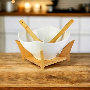 Tigela Com Colheres 27 cm