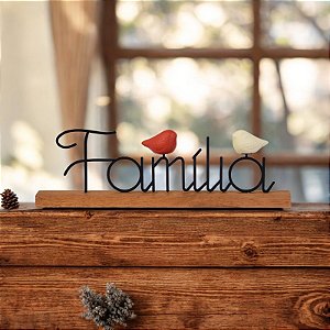 Enfeite Família Pássaros em Metal