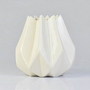 Vaso Gota Branco 16 cm em Cerâmica