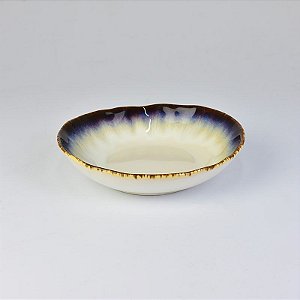 Prato Rústico Branco 20 cm em Cerâmica