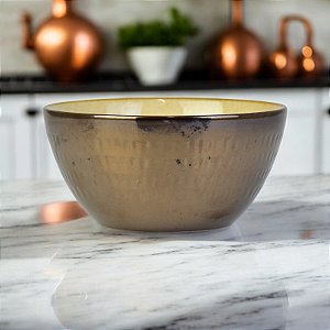 Bowl Marrom e Bege em Cerâmica