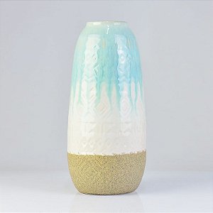 Enfeite Vaso Azul em Cerâmica