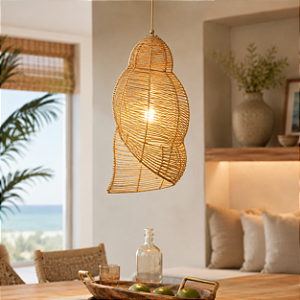 Enfeite Pendente Concha 68x40x35 em Fibra