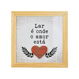 Quadro Azulejo 20x20 Lar em Cerâmica