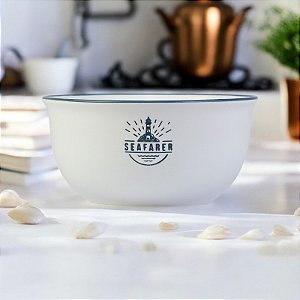 Bowl Ocean Branco Farol em Cerâmica