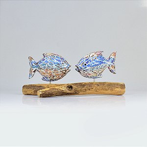 Enfeite Dois Peixes no Tronco