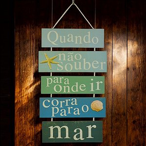 Quadro Náutico Quando Não Souber em Madeira