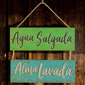 Quadro Água Salgada Alma Lavada em Madeira