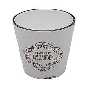 Vaso My Garden Branco em Cerâmica