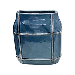 Vaso Frame Azul em Cerâmica