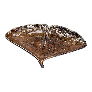 Folha Rustic Marrom em Cerâmica