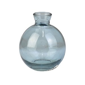 Vaso Gota Fumê Cinza em Vidro