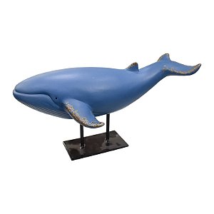 Pedestal Baleia Azul em Cerâmica
