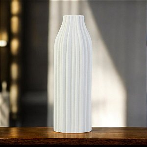 Vaso Agan Branco em Cerâmica