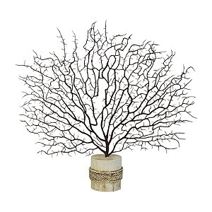 Coral Artificial Marrom 42 cm com Suporte