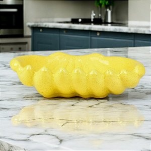 Fruteira Penca de Bananas Amarelas em Cerâmica