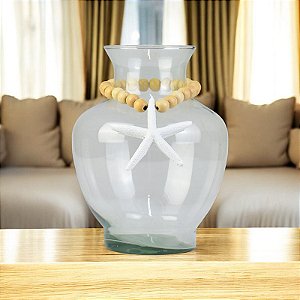 Vaso Incolor Nautico Estrela em Vidro