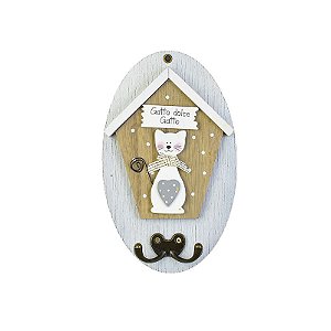 Cabideiro Casa Branca Gato em Madeira