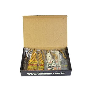 Jogo Placas Tag Garrafa em Madeira