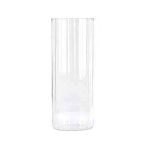Vaso Transparente Linhas M em Vidro