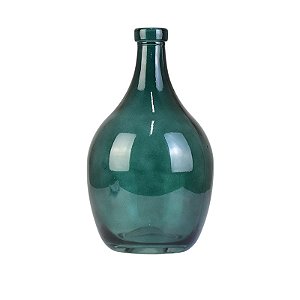 Vaso Garrafa Drop Verde em Vidro