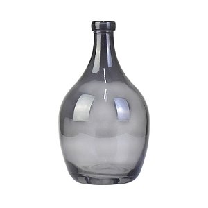 Vaso Garrafa Drop Preto em Vidro