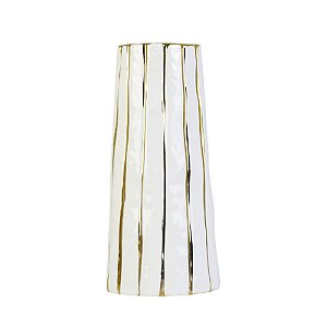 Vaso Linhas Gols Branco P em Cerâmica