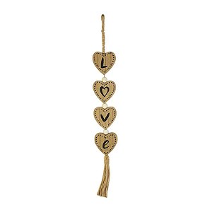 Enfeite Love Coração em Madeira